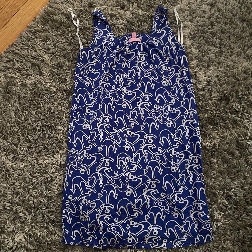 Lilly Pulitzer Navy and White Patterned Dress